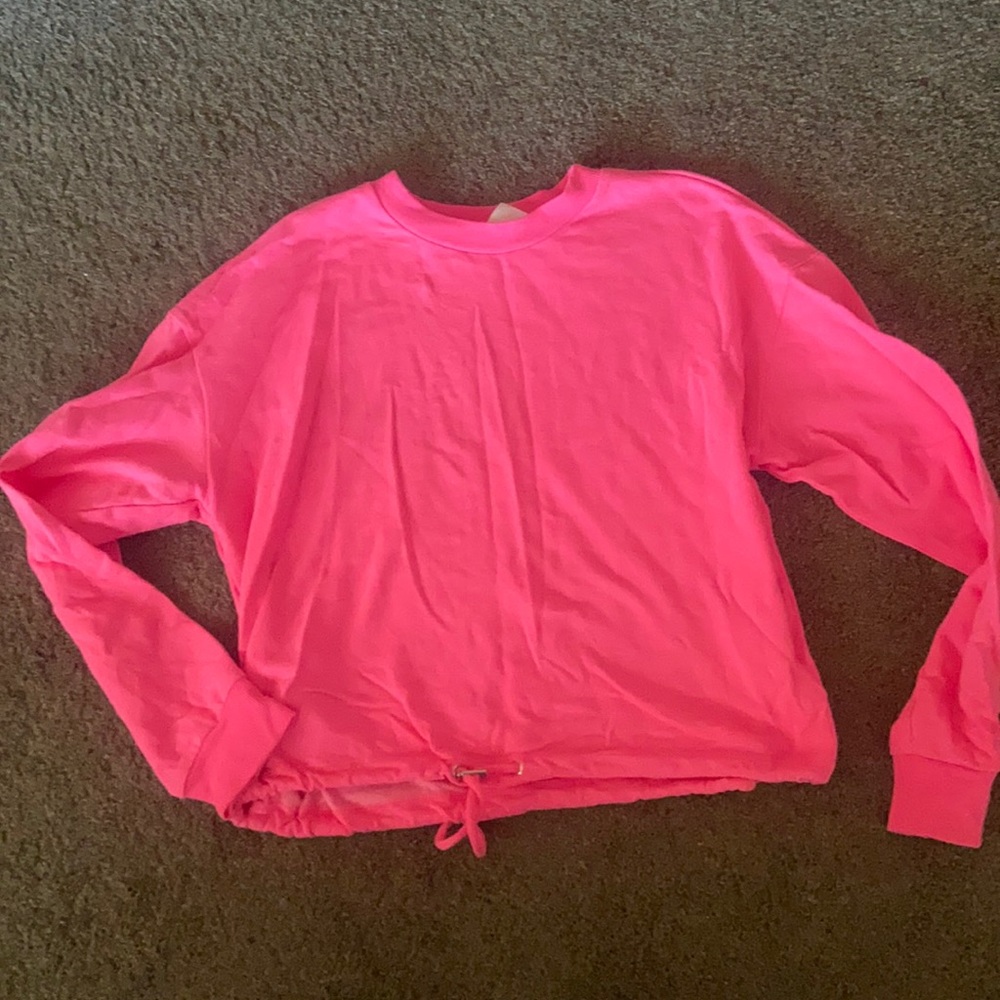 Neon Pink crop sweatshirt size XL